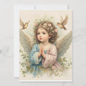 Doopsel engel uitnodiging platte kaart (Achterkant)