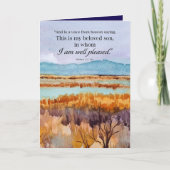 Doopsel Felicitaties Bijbel Matthew Desert Kaart (Voorkant)