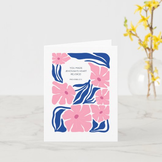 Doopsel feliciteert JW Bijbelse Schrift Kaart (Gele Bloem)