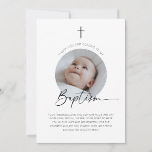 Doopsel Foto Dank u Bedankkaart