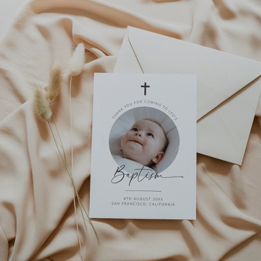 Doopsel foto Dank u kaart
