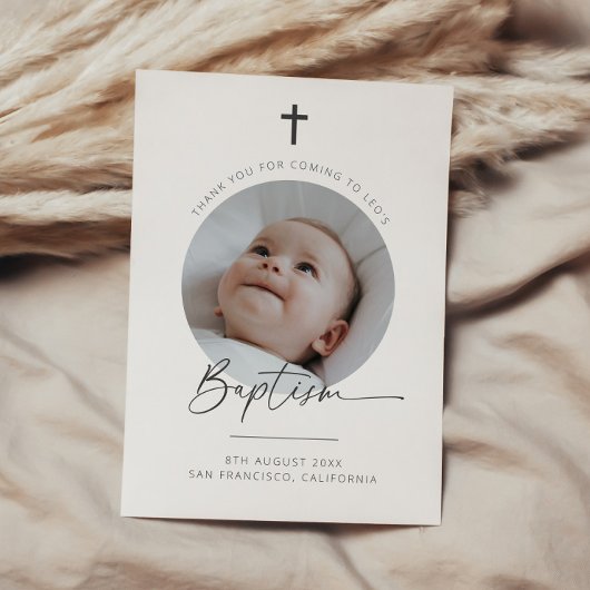 Doopsel foto Dank u kaart