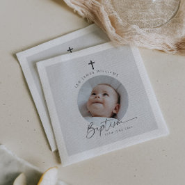 Doopsel Foto Grijze Achtergrond Servet