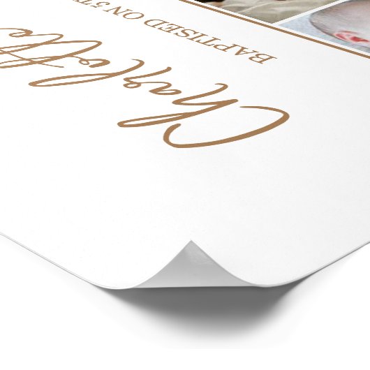 Doopsel Fotocollage Kruisvorm Poster (Hoek)