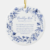 Doopsel Gebed Floral Keepsake Keramisch Ornament (Voorkant)