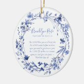 Doopsel Gebed Floral Keepsake Keramisch Ornament (Links)