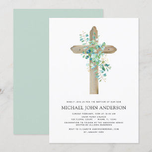 Doopsel Greenery Sage Eucalyptus Uitnodiging