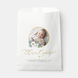 Doopsel gunstzak met bedankboodschap bedankzakje