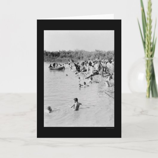 Doopsel in Rivier 1884 van Jordanië Kaart (Voorkant)