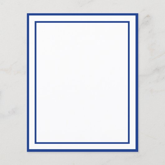 Doopsel jongen koninklijk blauw witte boog uitnodi (Achterkant)