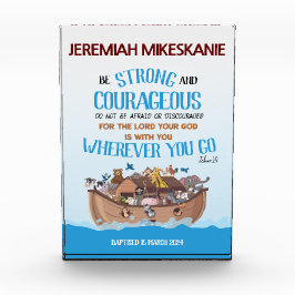 Doopsel Jongen Noach's Ark Thema Fotoblokken