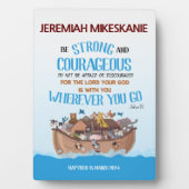 Doopsel Jongen Noach's Ark Thema Fotoplaat (voorkant)