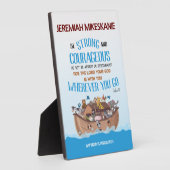 Doopsel Jongen Noach's Ark Thema Fotoplaat (Zijkant)