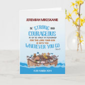 Doopsel Jongen Noach's Ark Thema Kaart (Gele Bloem)