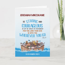 Doopsel Jongen Noach's Ark Thema Kaart