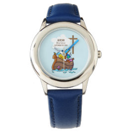 Doopsel Jongen Noah's Ark, schattige dieren gepers Horloge