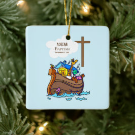 Doopsel Jongen Noah's Ark, schattige dieren gepers Keramisch Ornament