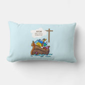 Doopsel Jongen Noah's Ark, schattige dieren gepers Kussen (Voorkant)