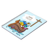 Doopsel Jongen Noah's Ark, schattige dieren gepers Notitieboek (Linkerzijde)