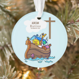 Doopsel Jongen Noah's Ark, schattige dieren gepers Ornament