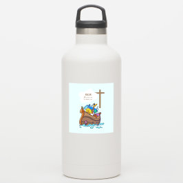 Doopsel Jongen Noah's Ark, schattige dieren gepers Sticker