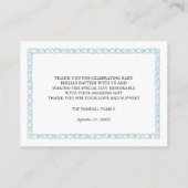 Doopsel Kruis Foto Dank u kaart (Achterkant)