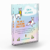 Doopsel Meisje Schattige Llama Thema Fotoblokken (Links)