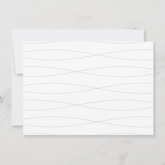 Doopsel, Uitnodiging tot doop, Blauw Modern (Achterkant)