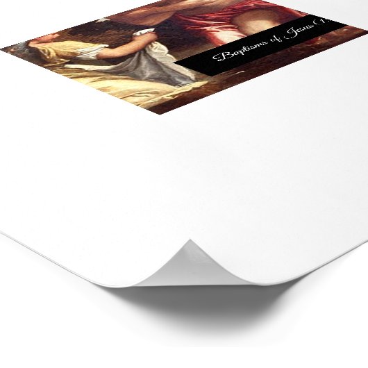 Doopsel van Jezus Poster (Hoek)