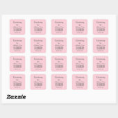 Doopsel voor Meisje PINK Tiny Flowers V04 Vierkante Sticker (Vel)