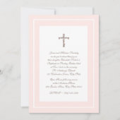 Doopsel Zacht Roze en Bruin Kaart (Voorkant)