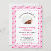 doopsel | ZEGEN NAAMGEVING | roze | Foto Kaart (Voorkant)