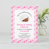 doopsel | ZEGEN NAAMGEVING | roze | Foto Kaart (Staand voorkant)