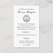 doopsgebed | doopkaars visitekaartje (Achterkant)