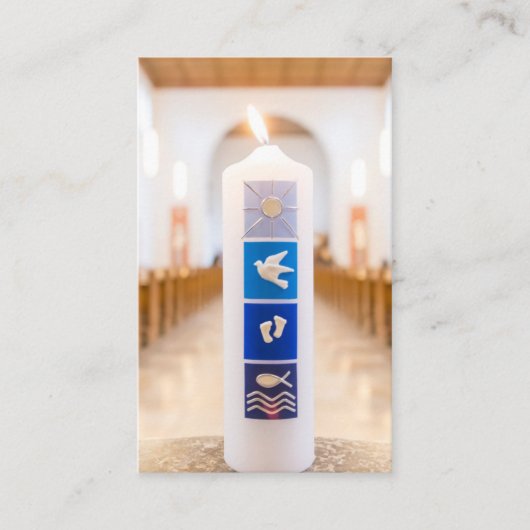 doopsgebed | doopkaars visitekaartje (Voorkant)