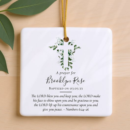 Doopsgebed houdt gunst in stand keramisch ornament