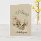 Doopsgezinde Baby Zegening met Kruis Kaart (Gele Bloem)