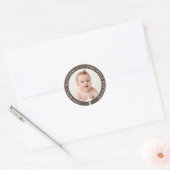 Doopsgezinde jongen | Aangepaste foto en eenvoudig Ronde Sticker (Envelop)