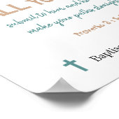 Doopsjongen Schattigee muziekdieren met Bijbelvers Poster (Hoek)