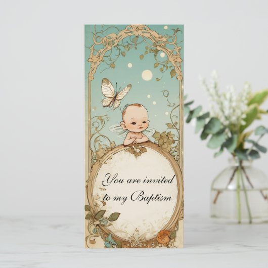 Doopuitnodiging Baby (Staand voorkant)