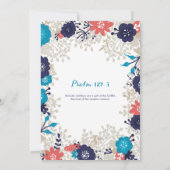 Doopuitnodiging, Bloemen, Hedendaags Kaart (Achterkant)