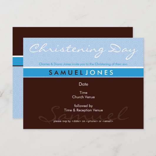 DOOPUITNODIGING:: eenvoudig groovy 2 Uitnodiging Briefkaart (Voorkant / Achterkant)