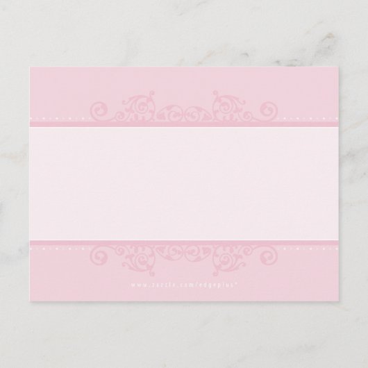 DOOPUITNODIGING:: elegant 2 Uitnodiging Briefkaart (Achterkant)