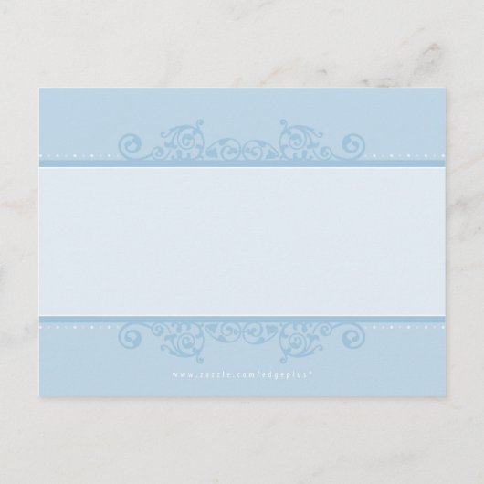 DOOPUITNODIGING:: elegant 3 Uitnodiging Briefkaart (Achterkant)