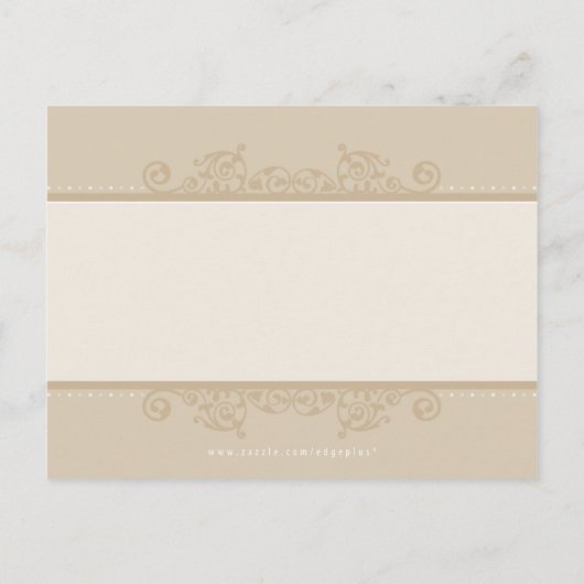 DOOPUITNODIGING:: elegant 4 Uitnodiging Briefkaart (Achterkant)