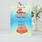 Doopuitnodiging Kaart: Angel Silouehette Kaart (Staand voorkant)