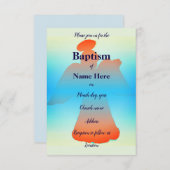 Doopuitnodiging Kaart: Angel Silouehette Kaart (Voorkant / Achterkant)