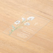 Doopuitnodiging met Calla lelie Acryl Uitnodigingen (Laagn)
