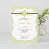 DOOPUITNODIGING:: Onbevlekt 2P Kaart (Staand voorkant)