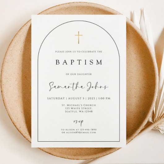 Doopuitnodiging Sjabloon, bewerkbare doop Invi Kaart